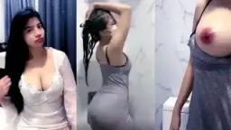 Aulmii Pargoy Live Mandi, Basah Kuyup Bikin Makin Menggoda