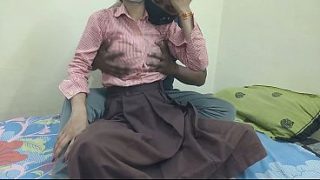 Cewek Kuliahan India Digebukin Pacar Di Kamar, Crot Penuh Memek Basah