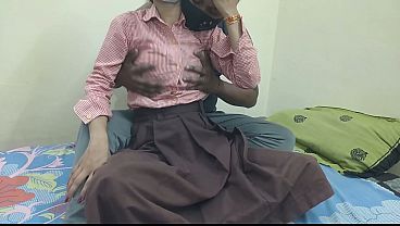 Cewek Kuliahan India Digebukin Pacar Di Kamar, Crot Penuh Memek Basah